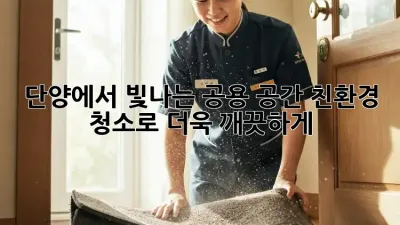 단양에서 빛나는 공용 공간, 친환경 청소로 더욱 깨끗하게!